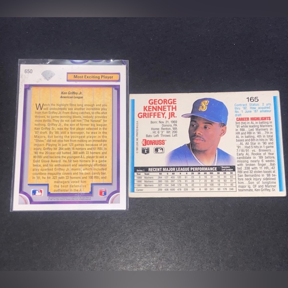 Ken Griffey Jr. Cards (2) 1991 - Picture 3 of 6